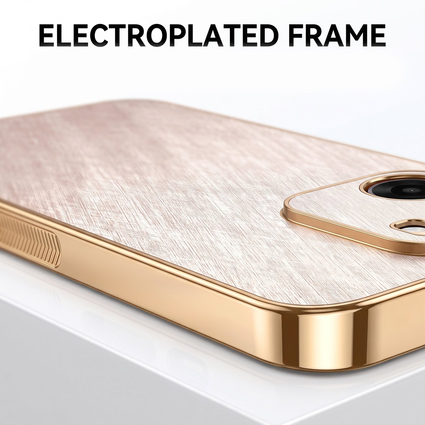 Oppo K14 5G Premium Electroplated Frame Gold Thread Pattern Soft Case