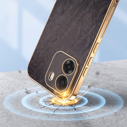 Oppo K14 5G Premium Electroplated Frame Gold Thread Pattern Soft Case