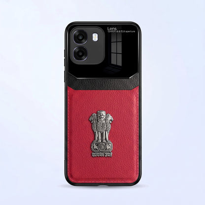Oppo K14 5G Satyamev Jayate 3D Metal Leather Back Case