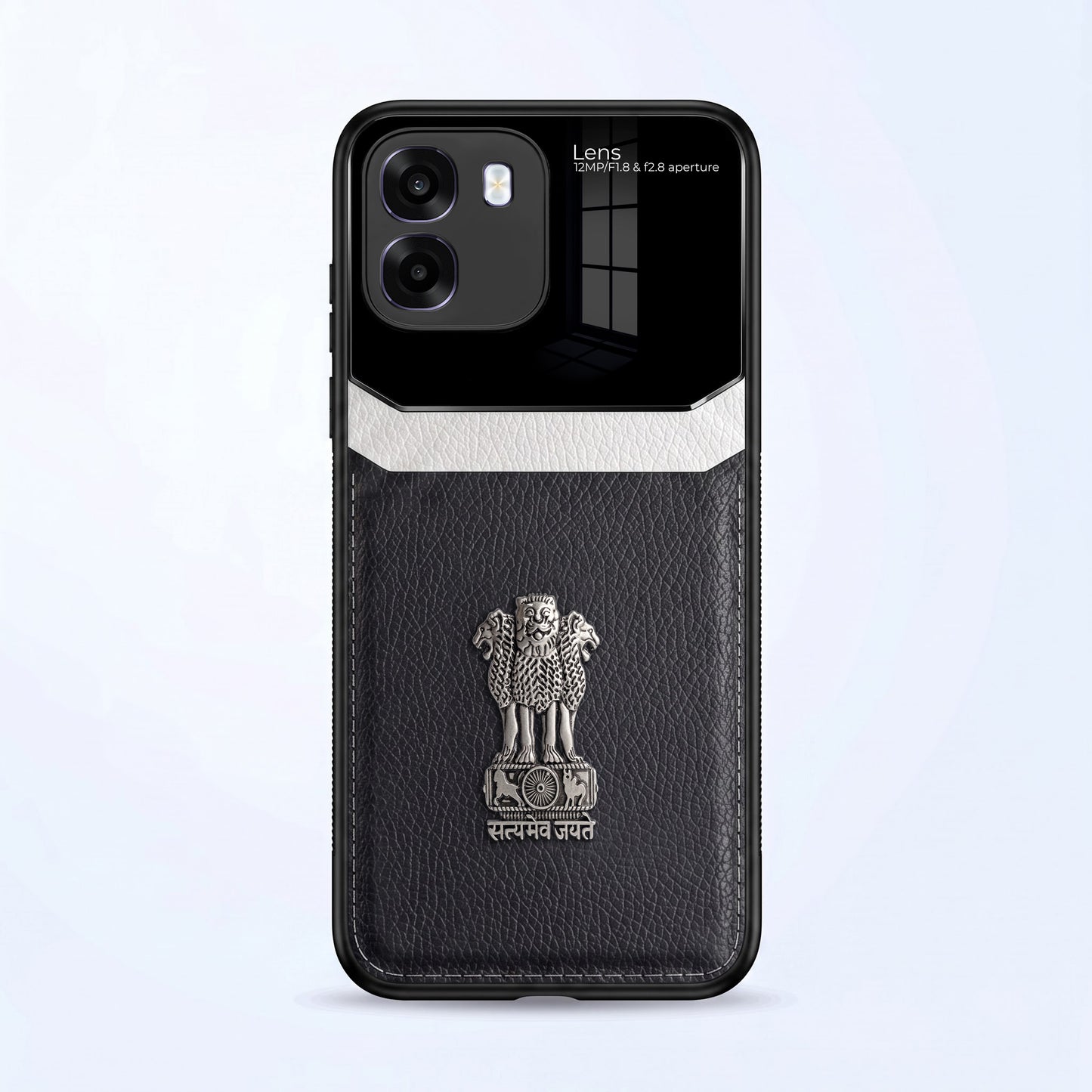 Oppo K14 5G Satyamev Jayate 3D Metal Leather Back Case