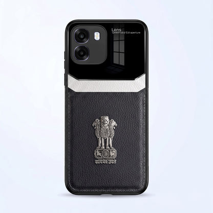 Oppo K14 5G Satyamev Jayate 3D Metal Leather Back Case