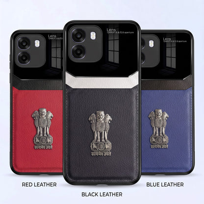 Oppo K14 5G Satyamev Jayate 3D Metal Leather Back Case