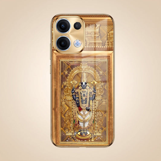 Oppo Reno 13 5G Premium Heritage Gold Electroplated Glass Phone Back Case