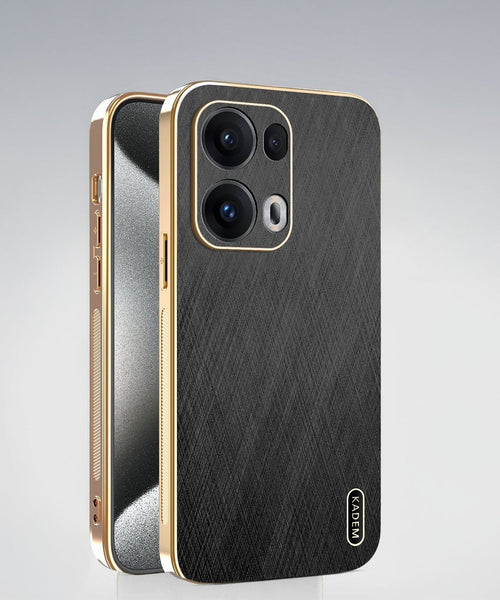 Oppo Reno 13 5G Premium Electroplated Frame Gold Thread Pattern Soft Case