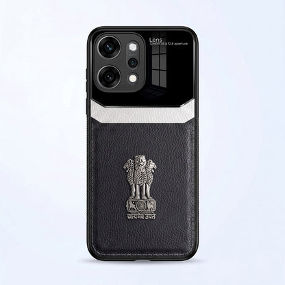 Oppo Reno 14 Pro 5G Satyamev Jayate 3D Metal Leather Back Case