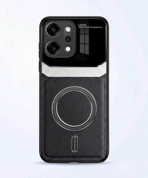 Oppo Reno 14 Pro 5G Premium Magsafe Magnetic Leather Lens Protective Case