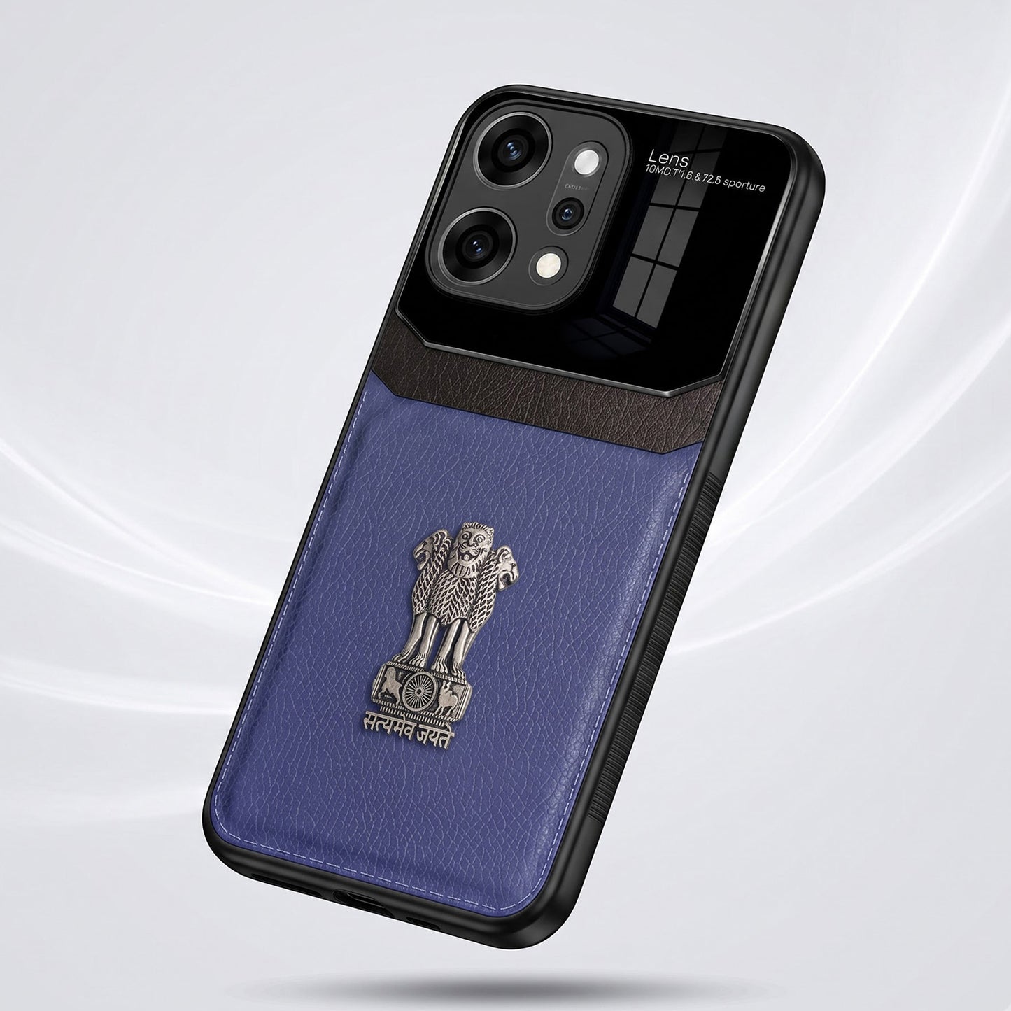 Oppo Reno 14 Pro 5G Satyamev Jayate 3D Metal Leather Back Case