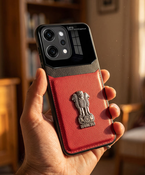 Oppo Reno 14 Pro 5G Satyamev Jayate 3D Metal Leather Back Case