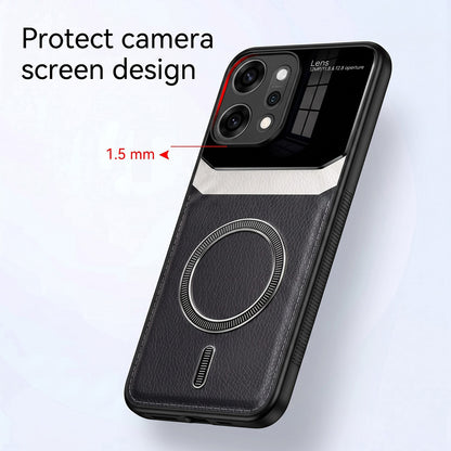 Oppo Reno 14 Pro 5G Premium Magsafe Magnetic Leather Lens Protective Case