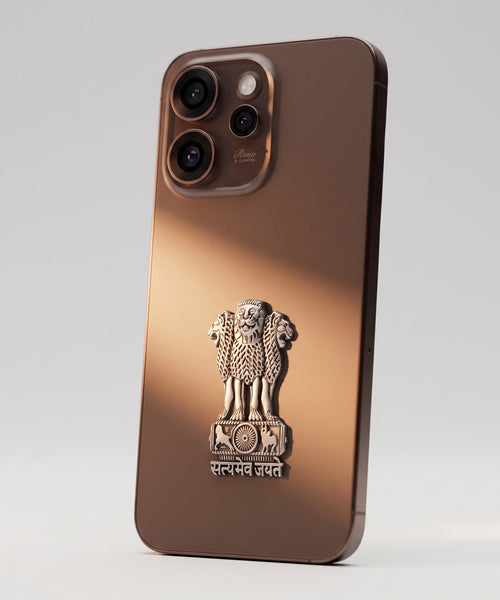 Oppo Reno 15 Pro Mini 5G Compatible Satyamev Jayate 3D Metal Emblem Sticker