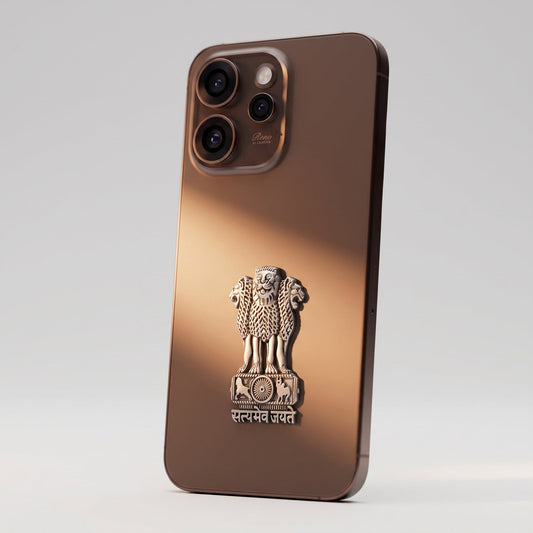 Oppo Reno 15 Pro 5G Compatible Satyamev Jayate 3D Metal Emblem Sticker