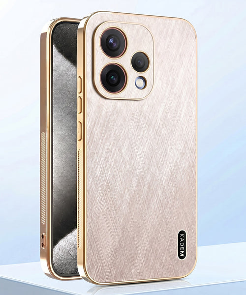 Oppo Reno 15 5G Premium Electroplated Frame Gold Thread Pattern Soft Case