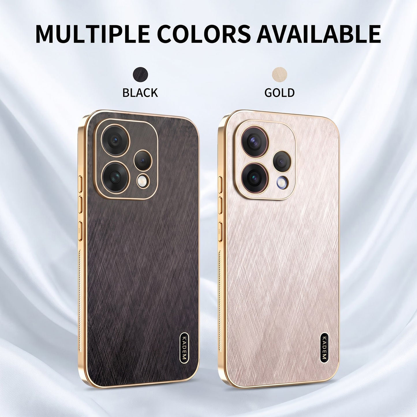 Oppo Reno 15 5G Premium Electroplated Frame Gold Thread Pattern Soft Case