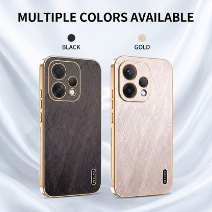 Oppo Reno 15 5G Premium Electroplated Frame Gold Thread Pattern Soft Case