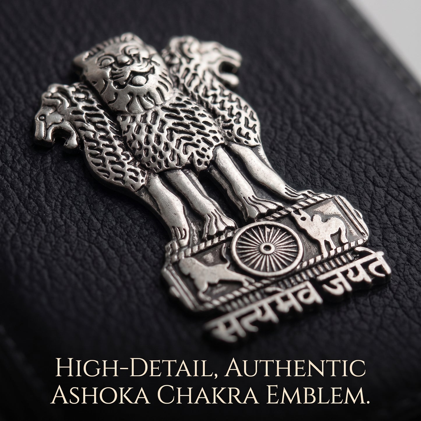 Oppo Reno16c 5G Satyamev Jayate 3D Metal Leather Back Case
