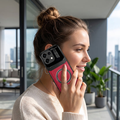 Oppo Reno16c 5G Premium Magsafe Magnetic Leather Lens Protective Case