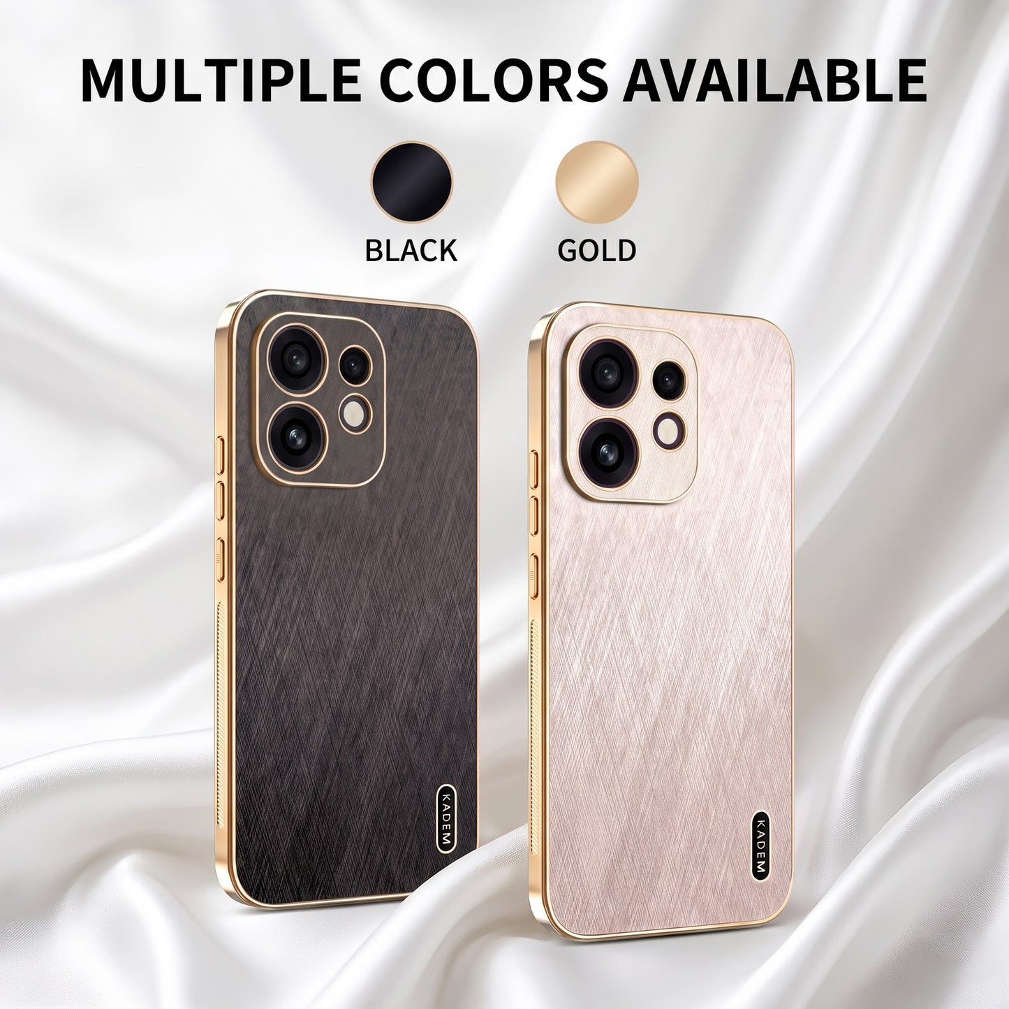 Oppo Reno 16 5G Premium Electroplated Frame Gold Thread Pattern Soft Case