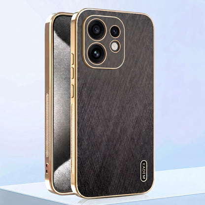 Oppo Reno 16 5G Premium Electroplated Frame Gold Thread Pattern Soft Case