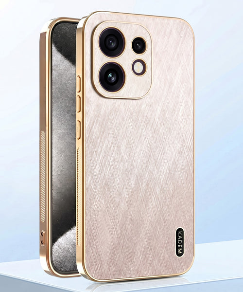 Oppo Reno 16 5G Premium Electroplated Frame Gold Thread Pattern Soft Case