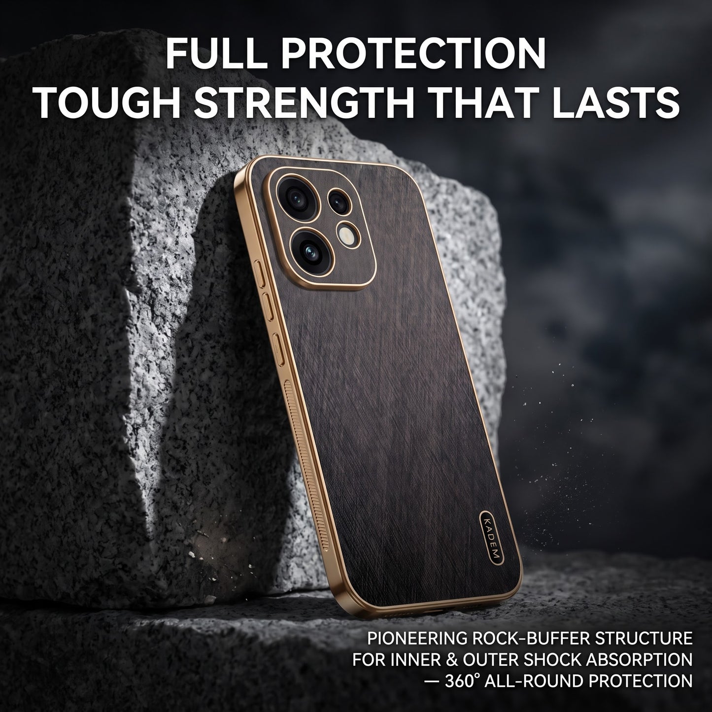 Oppo Reno 16 5G Premium Electroplated Frame Gold Thread Pattern Soft Case
