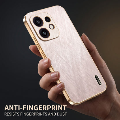 Oppo Reno 16 5G Premium Electroplated Frame Gold Thread Pattern Soft Case