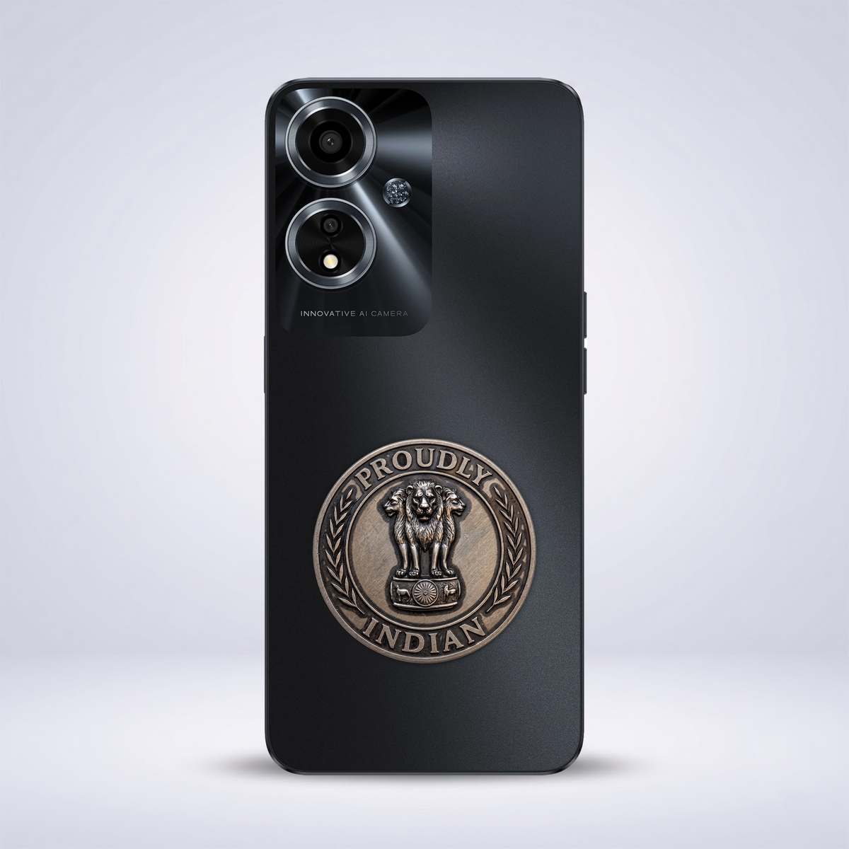 Oppo A59 5G Compatible Satyamev Jayate 3D Metal Emblem Sticker