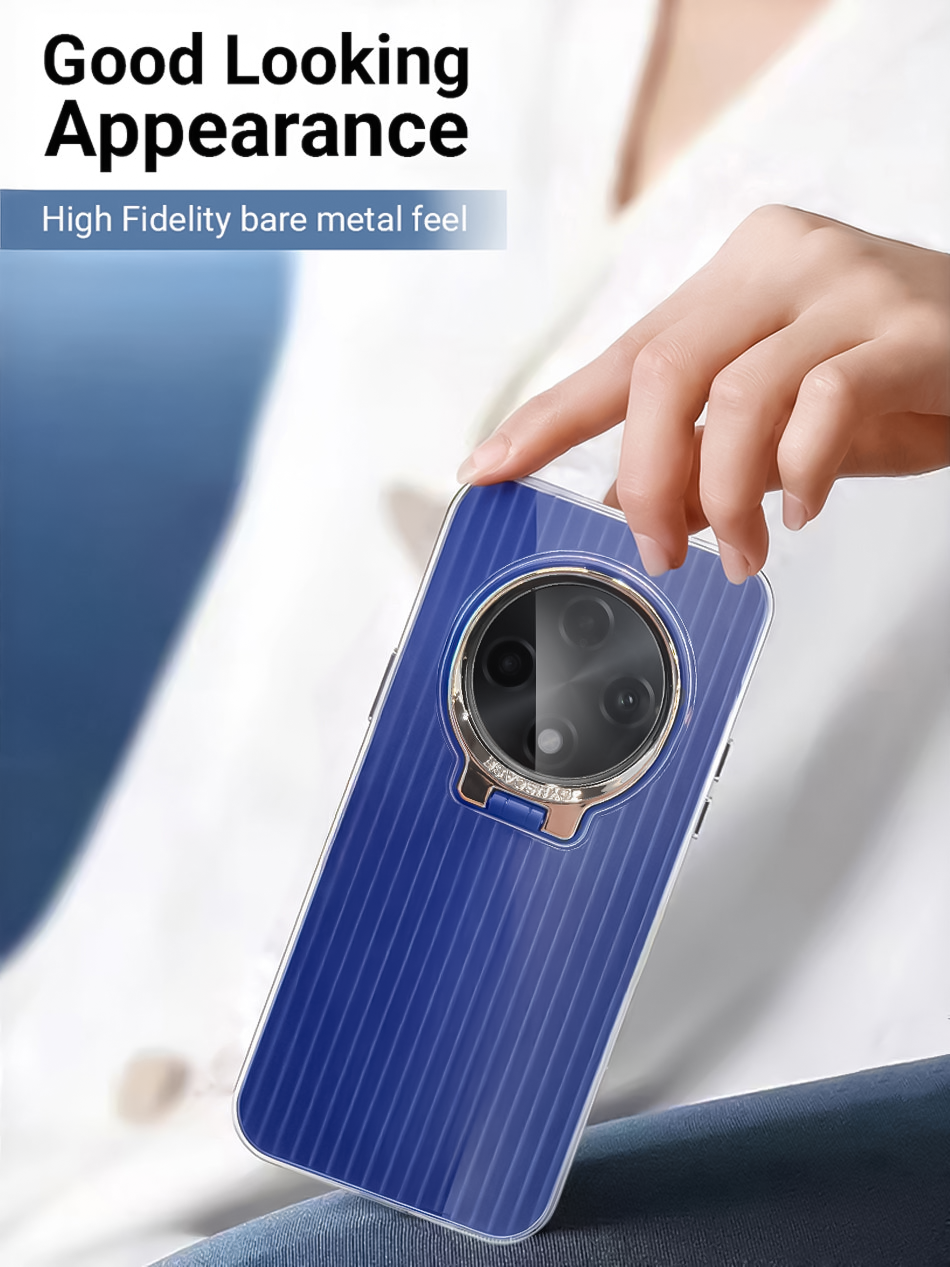 Oppo F27 Pro+ 5G Luxury Dual Layer Hybrid Camera Ring Stand Case