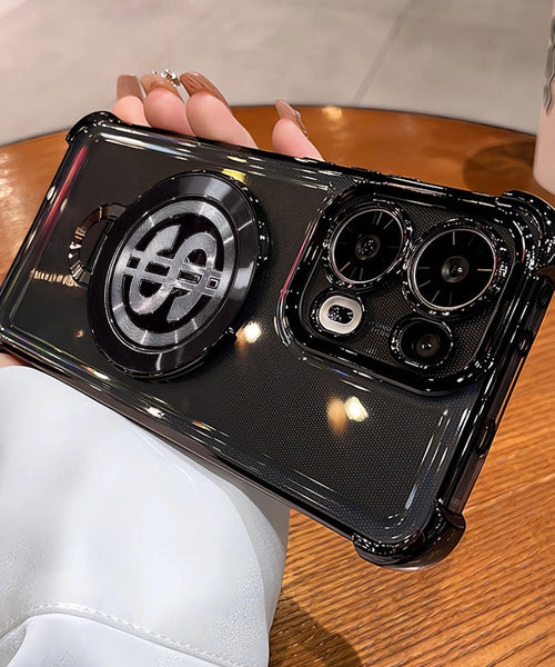 Oppo Reno14 5G Four Corner Airbags 100% Original Astro Money Magnet Rotating Dollar Case