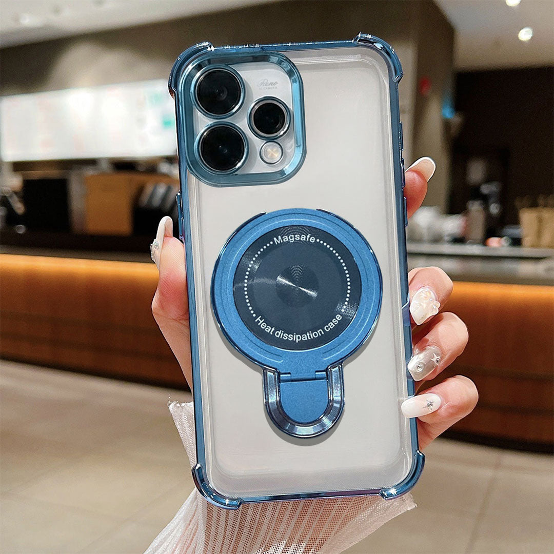 Oppo Reno 15 5G Luxury Four Corner Invincible Bracket Ring Stand Case