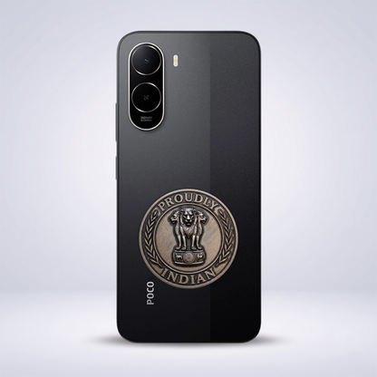 POCO C81 5G Compatible Satyamev Jayate 3D Metal Emblem Sticker
