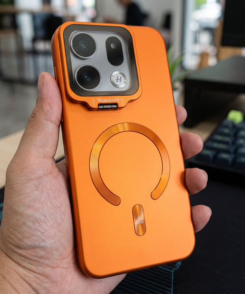 Oppo Find X9 5G Luxury Magnetic Matte Phone Case with Flip-Up Camera Ring Kickstand Slim Shockproof MagSafe Compatible Cover