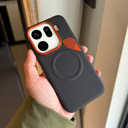 Oppo Find X9 Pro 5G Premium Magnetic Heat Dissipation Vegan Leather Case
