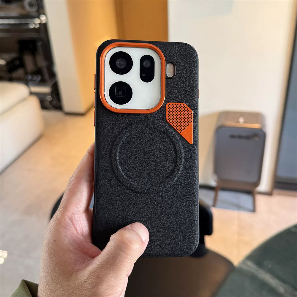Oppo Find X9 5G Premium Magnetic Heat Dissipation Vegan Leather Case
