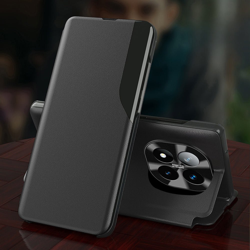 Redmi Note 14 Pro 5G Luxury Half Window Leather Flip Case