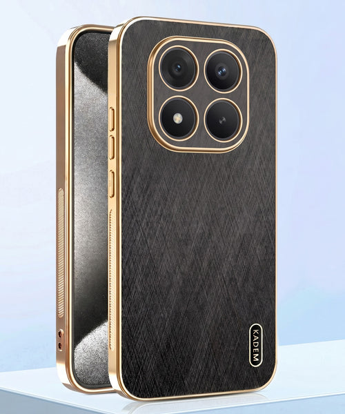 Redmi Note 15 Pro+ 5G Premium Electroplated Frame Gold Thread Pattern Soft Case