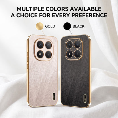 Redmi Note 15 Pro+ 5G Premium Electroplated Frame Gold Thread Pattern Soft Case