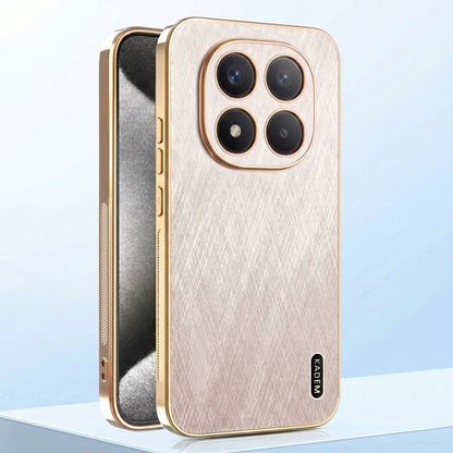 Redmi Note 15 Pro+ 5G Premium Electroplated Frame Gold Thread Pattern Soft Case