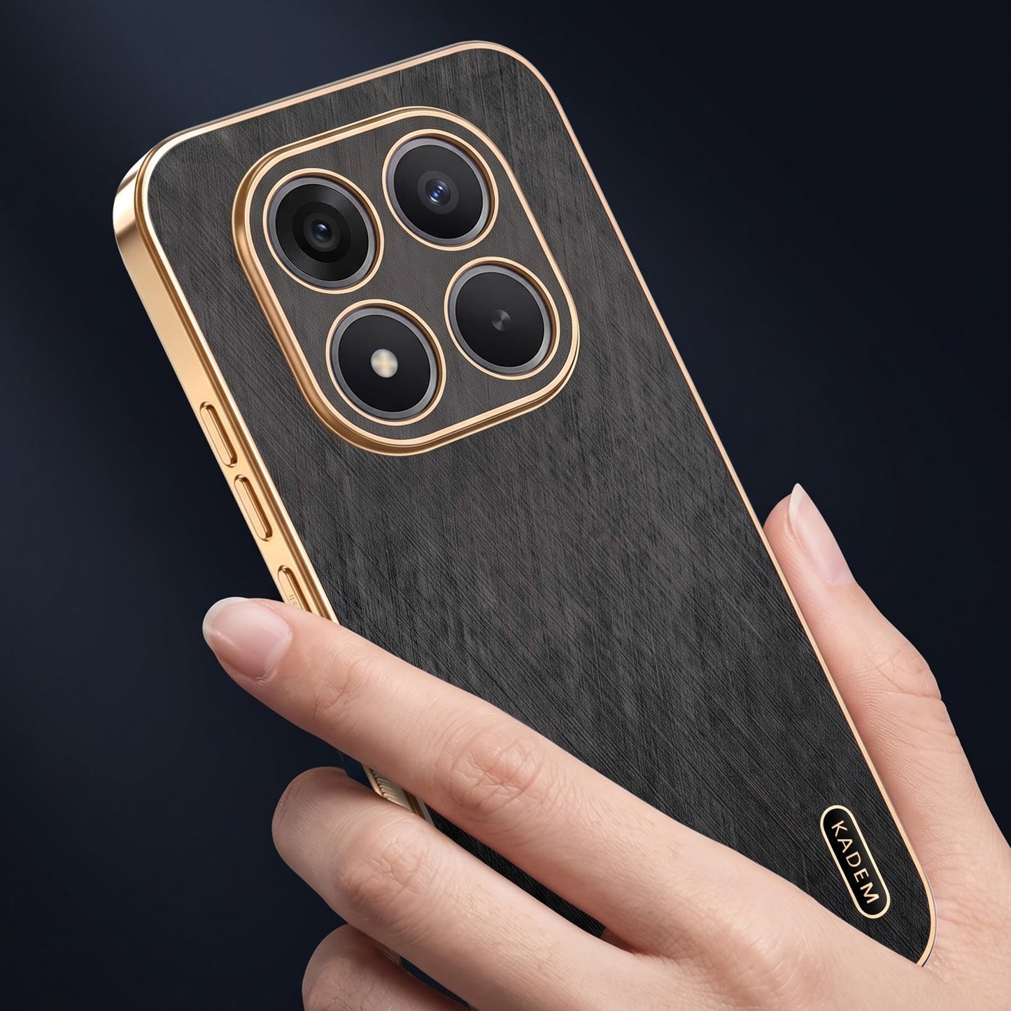 Redmi Note 15 Pro+ 5G Premium Electroplated Frame Gold Thread Pattern Soft Case