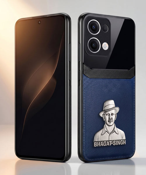 Oppo Reno 13 5G Shaheed Bhagat Singh 3D Metal Leather Back Case