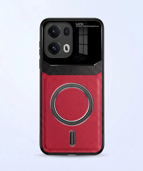 Oppo Reno 13 Pro 5G Premium Magsafe Magnetic Leather Lens Protective Case