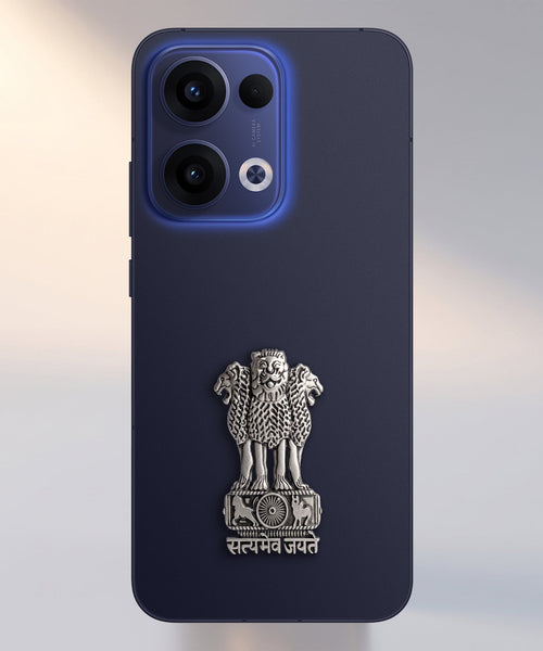Oppo Reno 13 5G Compatible Satyamev Jayate 3D Metal Emblem Sticker