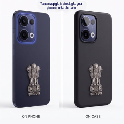 Oppo Reno 13 5G Compatible Satyamev Jayate 3D Metal Emblem Sticker