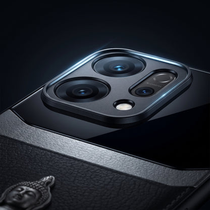 Oppo Reno 14 5G Buddha Spiritual 3D Metal Protective Leather Back Case