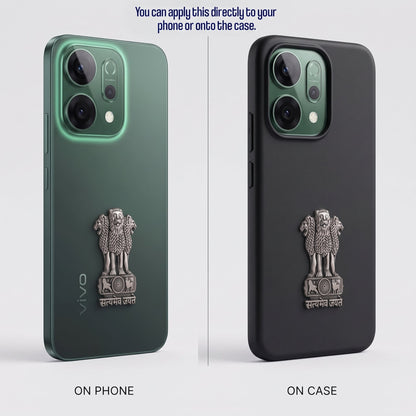 Oppo Reno 14 5G Compatible Satyamev Jayate 3D Metal Emblem Sticker