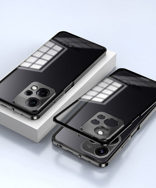 Oppo Reno 15 5G Aluminium Metal Bumper Shield Transparent Back Case