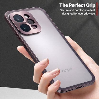 Oppo Reno 15 Pro Mini 5G Aluminium Metal Bumper Shield Transparent Back Case