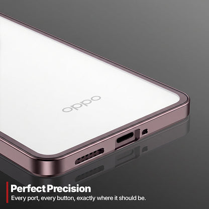 Oppo Reno 15 Pro Mini 5G Aluminium Metal Bumper Shield Transparent Back Case