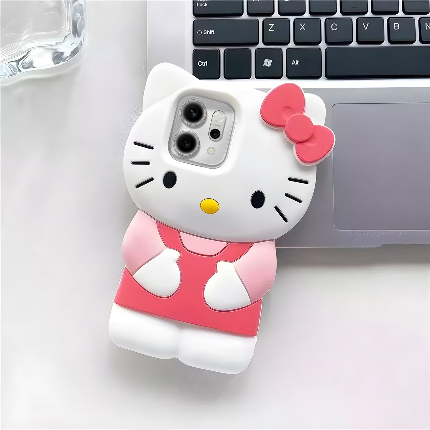 Oppo Reno 14 5G Cute Kitty 3D Cartoon Soft Silicone Cover