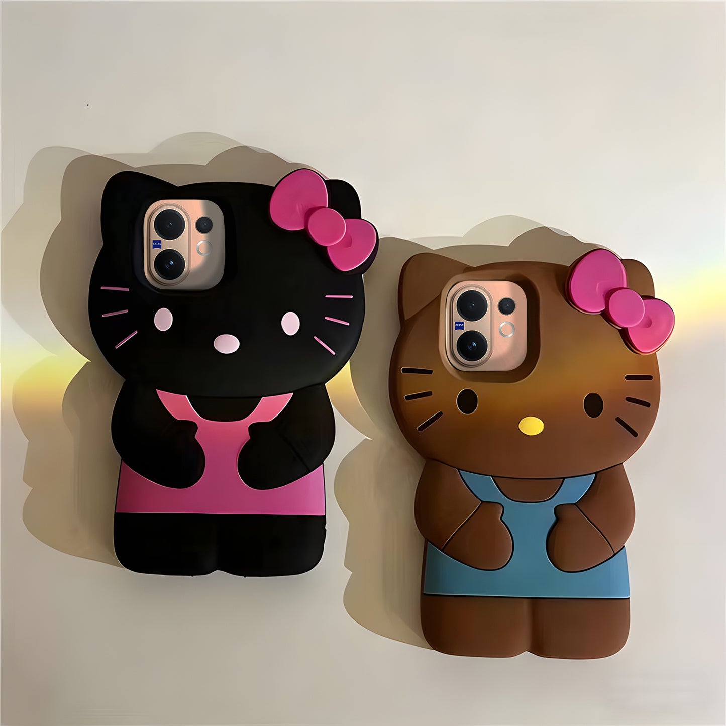 Vivo V60 5G Cute Kitty 3D Cartoon Soft Silicone Cover