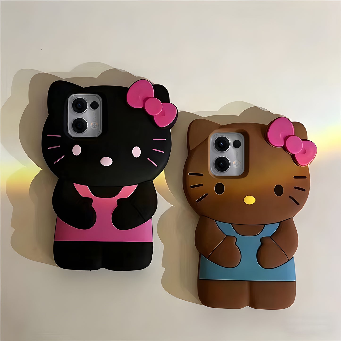 Oppo Reno 13 5G Cute Kitty 3D Cartoon Soft Silicone Cover